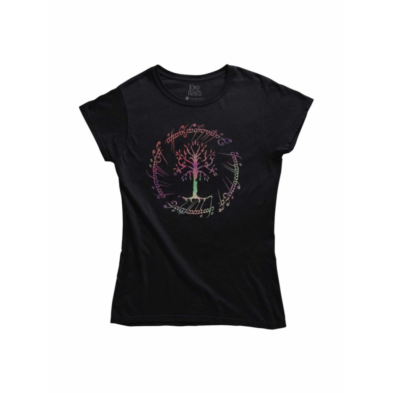 CAMISETA CHICA ARBOL RUNA ELFICA THE LORD OF THE RING