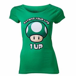 CAMISETA NINTENDO GREEN 1 UP M/C