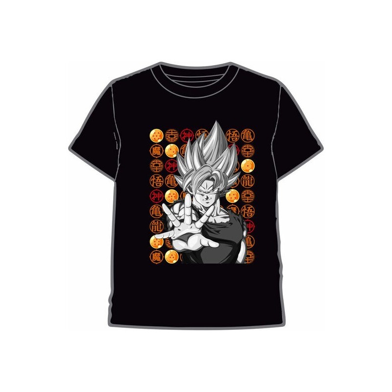 CAMISETA DRAGON BALL GOKU MANO BLACK M/C