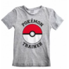 CAMISETA POKEMON TRAINER POKEBALL GRIS