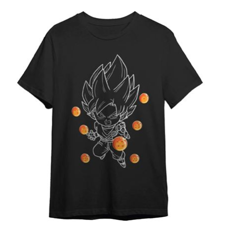 CAMISETA DRAGON BALL GOKU BOLAS DE DRAC