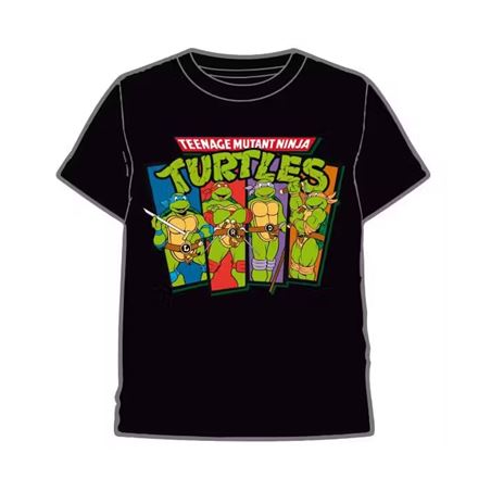 CAMISETA TORTUGAS NINJA NEGRA M/C