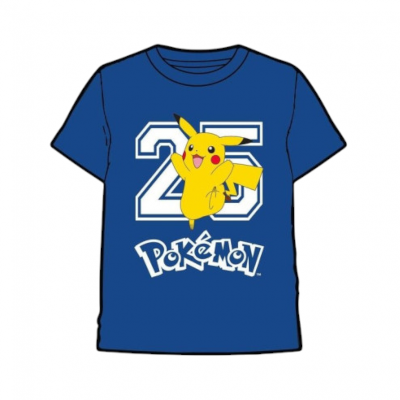 CAMISETA POKEMON PIKACHU 025 AZUL M/C