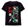CAMISETA DEMON SLAYER TANJIRO NEGRA M/C
