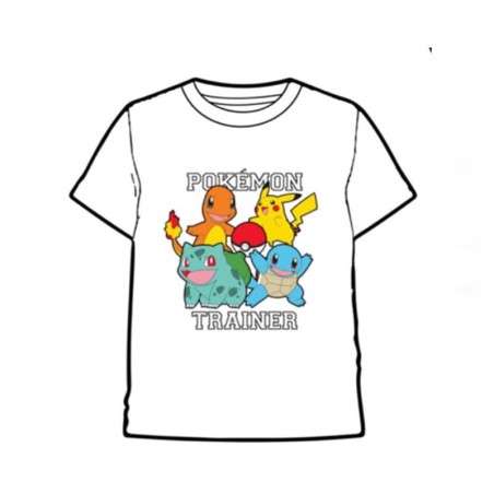 CAMISETA POKEMON TRAINER BLANCA M/C