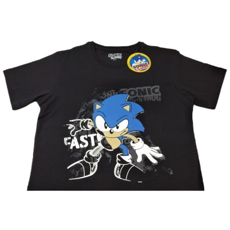 CAMISETA SONIC FAST NEGRA M/C