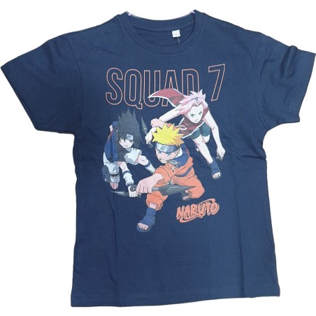 CAMISETA NARUTO AZUL SQUAD 7