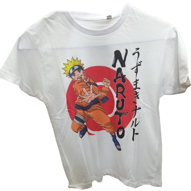 CAMISETA NARUTO BLANCA M/C