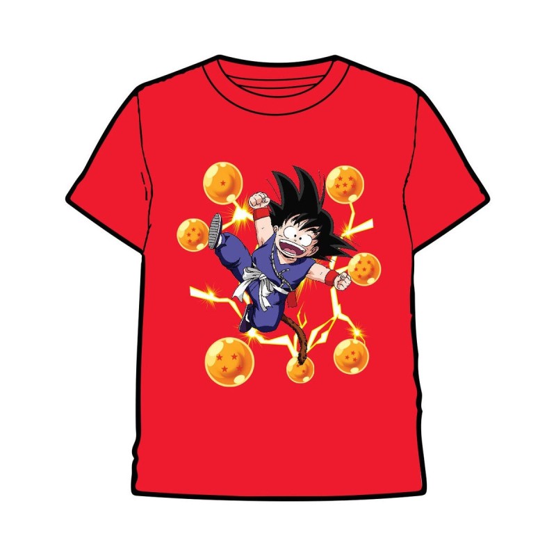 CAMISETA DRAGON BALL 7 BOLAS ROJA