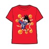 CAMISETA DRAGON BALL 7 BOLAS ROJA