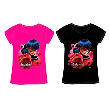 CAMISETA LADYBUG NEGRA/ROSA M/C