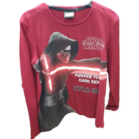 CAMISETA GRANATE STAR WARS KYLO REN M/L
