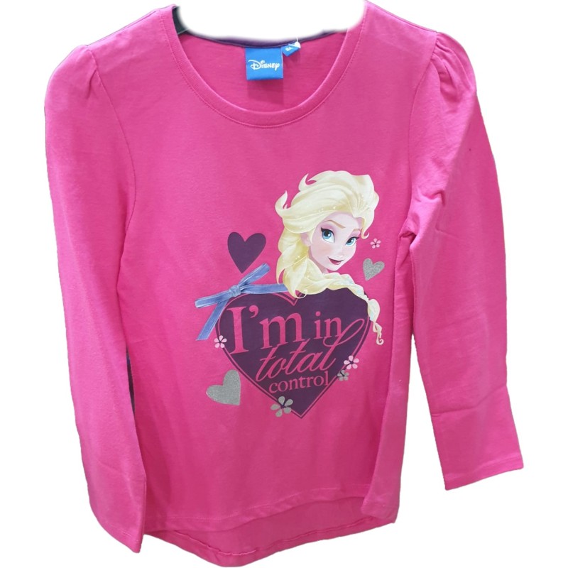 CAMISETA FROZEN ELSA FUCSIA M/L