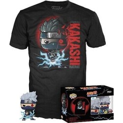 CAMISETA (TALLA L) + FUNKO POP! NARUTO KAKASHI (LIGHTNING BLADE) (822)