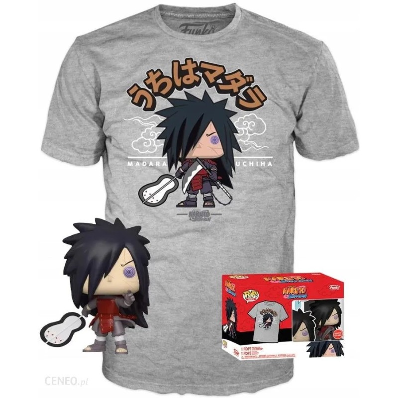 CAMISETA (TALLA L) + FUNKO POP! NARUTO MADARA (978)