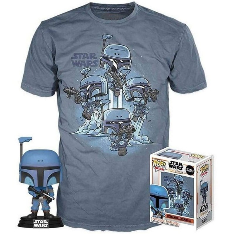 CAMISETA (TALLA S) + FUNKO THE MANDALORIAN DEATH WATCH