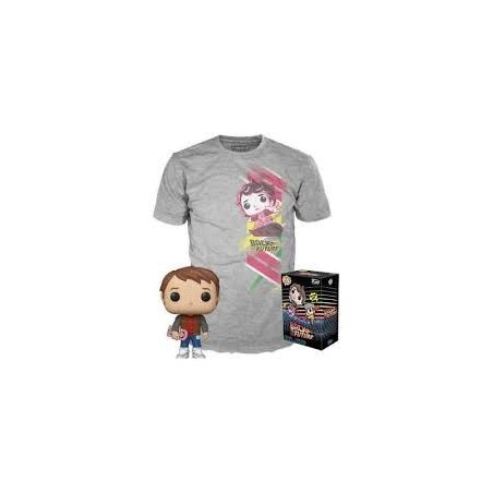 CAMISETA (TALLA L) + FUNKO POP! BACK TO THE FUTURE MARTY MCFLY (964)