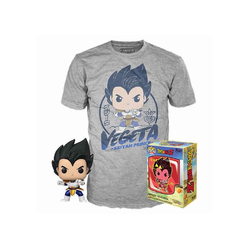 CAMISETA (TALLA L) + FUNKO POP! DRAGON BALL Z VEGETA