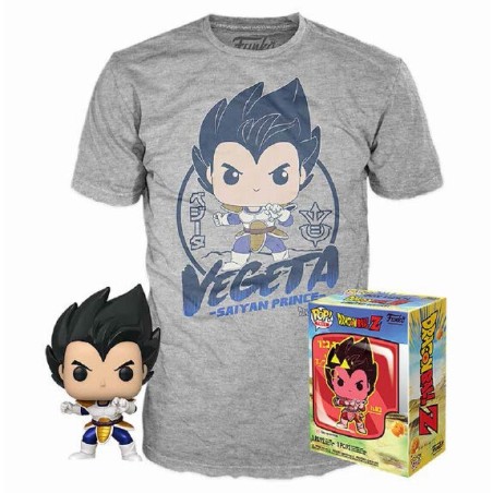 CAMISETA (TALLA L) + FUNKO POP! DRAGON BALL Z VEGETA