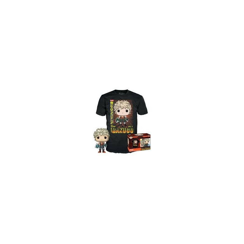 CAMISETA (TALLA S) + FUNKO POP! MY HERO ACADEMIA KATSUKI BAKUGO (249)