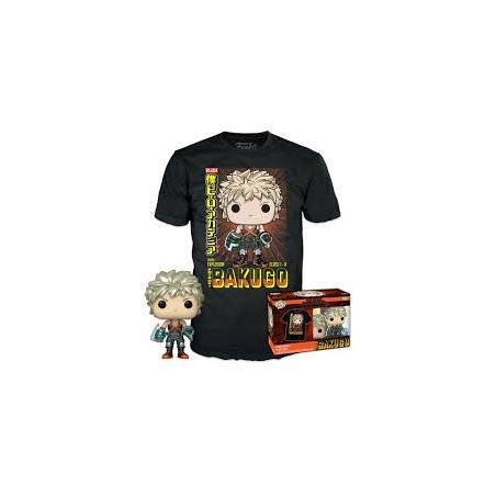 CAMISETA (TALLA S) + FUNKO POP! MY HERO ACADEMIA KATSUKI BAKUGO (249)