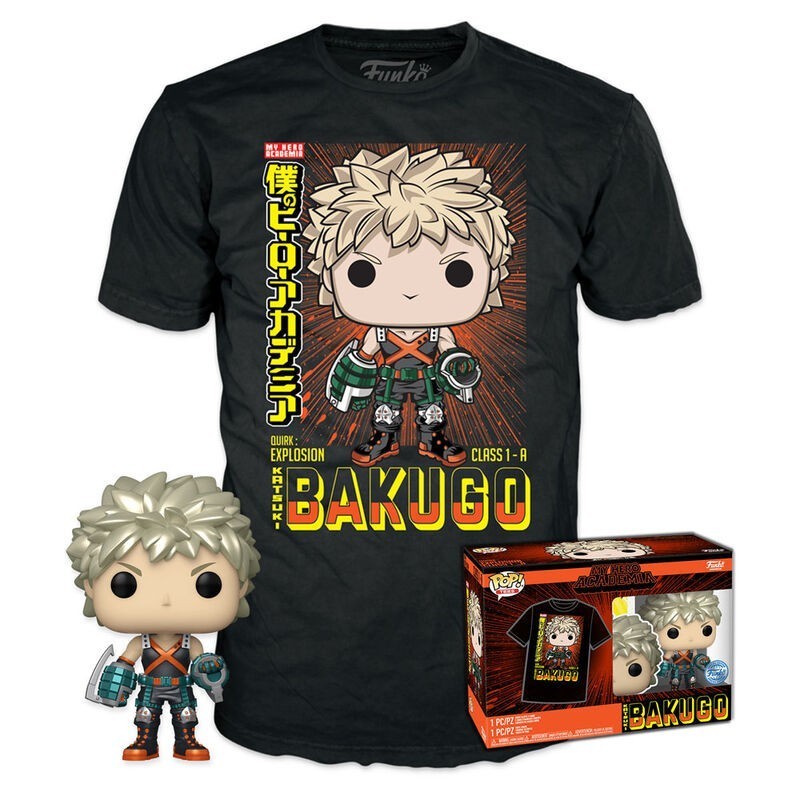 CAMISETA (TALLA XL) + FUNKO POP! MY HERO ACADEMIA KATSUKI BAKUGO (249)