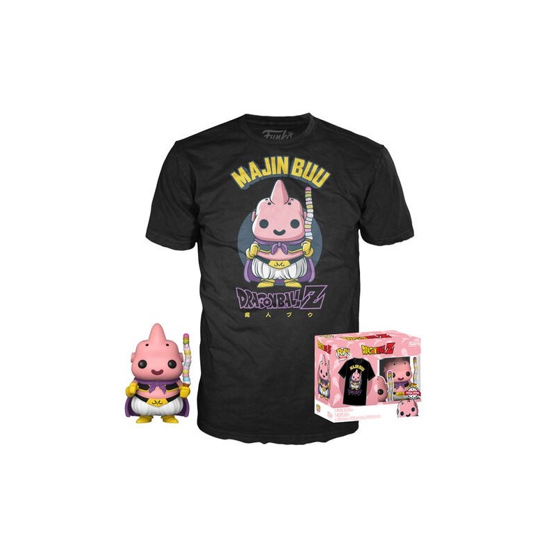 CAMISETA (TALLA M) + FUNKO POP! DRAGON BALL Z MAJIN BU (973)