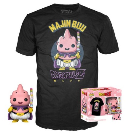 CAMISETA (TALLA M) + FUNKO POP! DRAGON BALL Z MAJIN BU (973)
