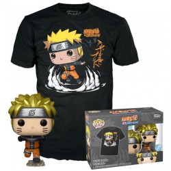 CAMISETA (TALLA S) + FUNKO POP! NARUTO UZUMAKI (727)