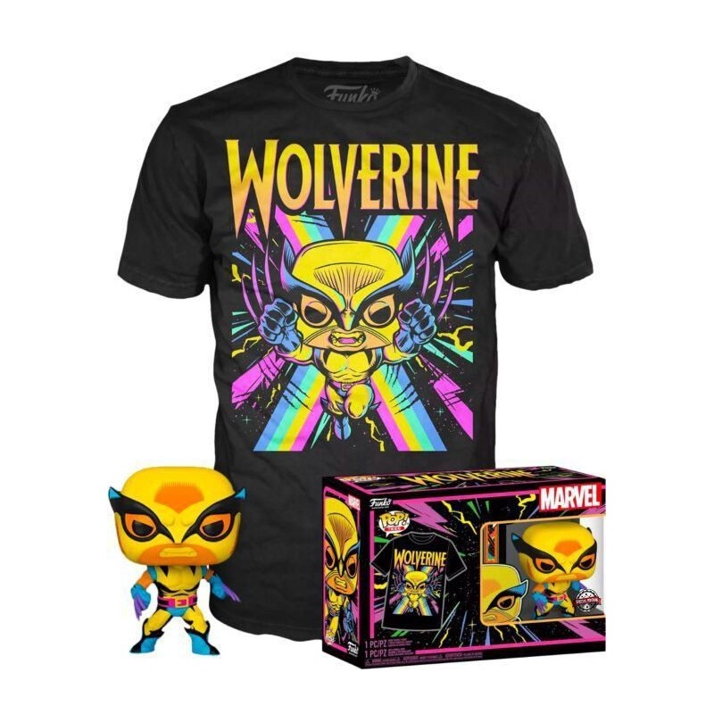 CAMISETA (TALLA S) + FUNKO POP! MARVEL WOLVERINE (802)