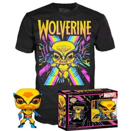 CAMISETA (TALLA S) + FUNKO POP! MARVEL WOLVERINE (802)