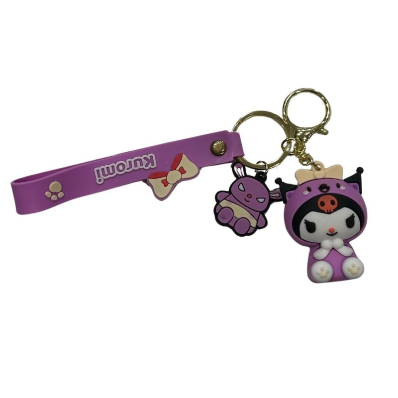 LLAVERO SANRIO GOMA (KUROMI)