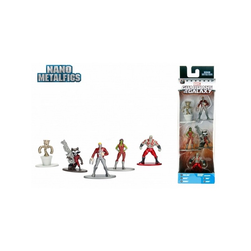 PACK 5U - NANO METALFIG MARVEL GUARDIANES DE LA GALAXIA