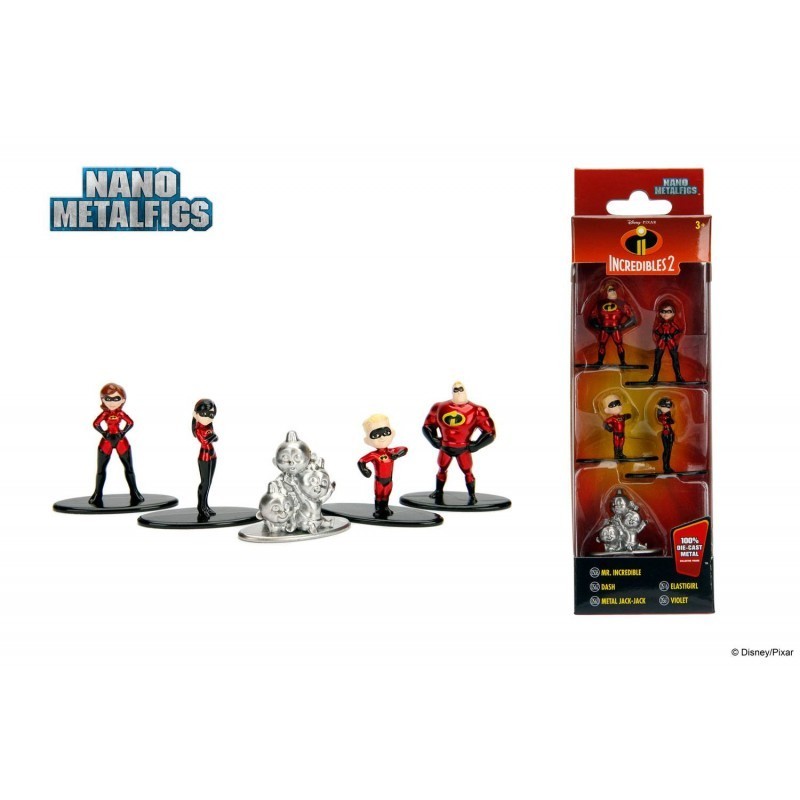 PACK 5U - NANO METALFIGS LOS INCREIBLES 2