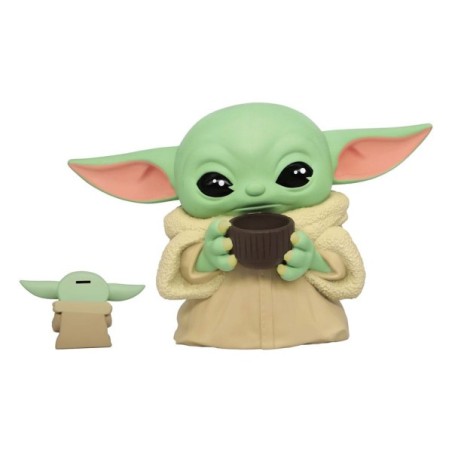 HUCHA THE CHILD WITH CUP (BABY YODA) 20CM STAR WARS THE MANDALORIAN
