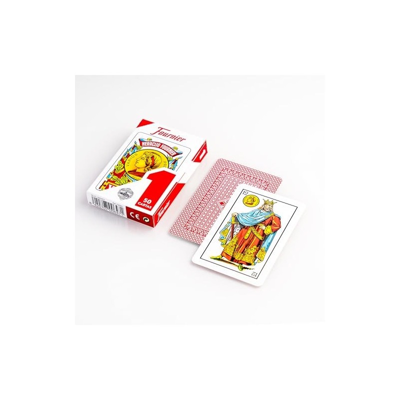 BARAJA DE NAIPES HERACLIO FOURNIER Nº1 (50 CARTAS)  REVERSO ROJO O NEGRO