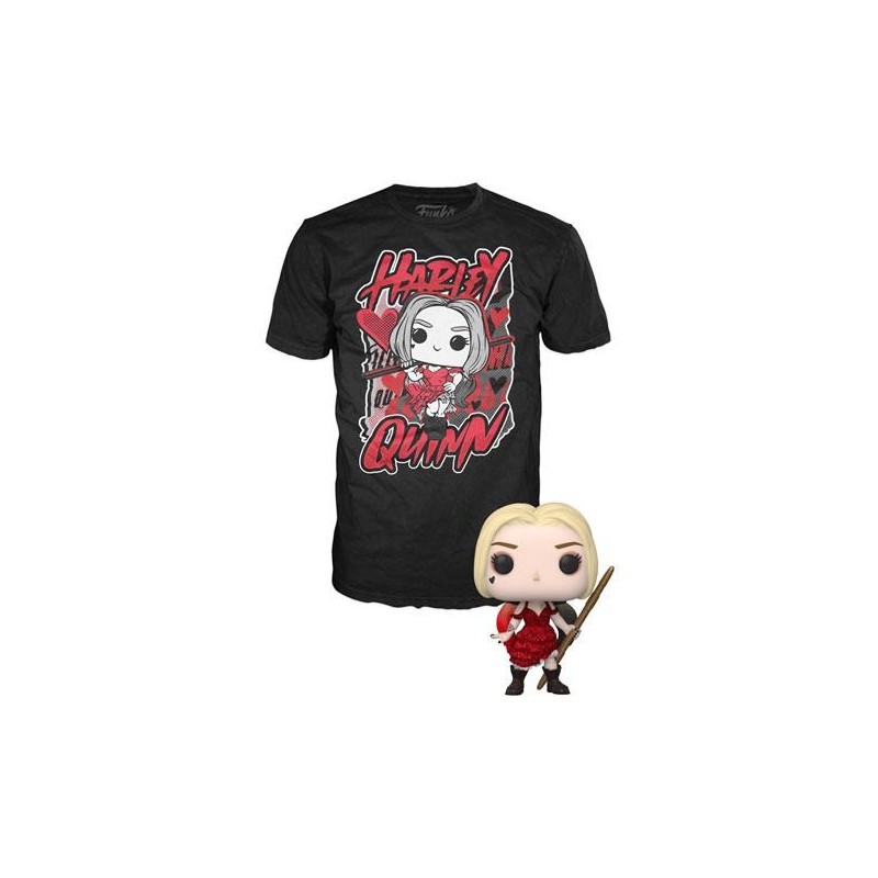 CAMISETA (TALLA S) + FUNKO POP! THE SUICIDE SQUAD HARLEY QUINN