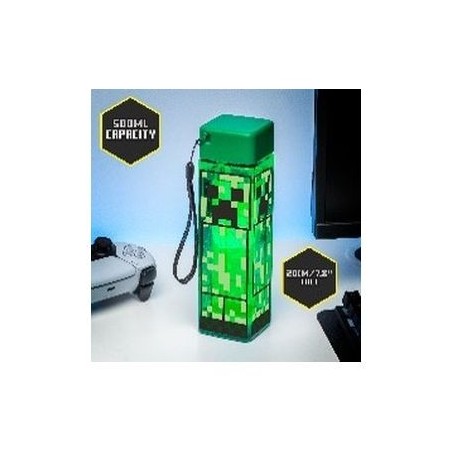 BOTELLA MINECRAFT CREEPER TRANSPARENTE