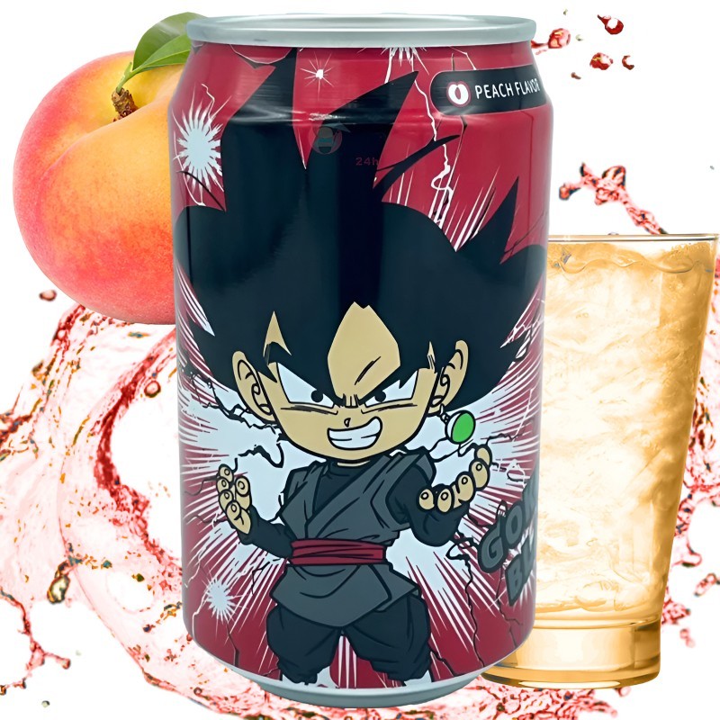 REFRESCO OCEAN BOMB DE MELOCOTÓN EDICIÓN DRAGON BALL (GOKU BLACK) 330ML