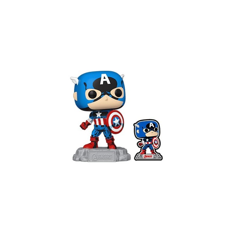 FUNKO POP! AVENGERS BEYOND EATH'S MIGHTIEST (CAPTAIN AMERICA WITH PIN) 1290