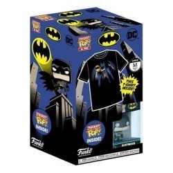 CAMISETA BATMAN (TALLA M) + FIGURA POCKET POP