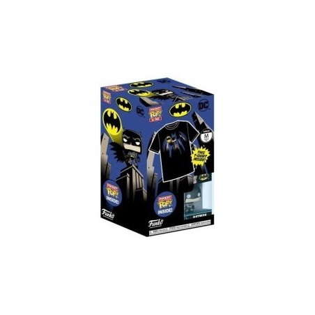 CAMISETA BATMAN (TALLA M) + FIGURA POCKET POP