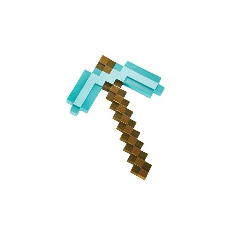 MINECRAFT RÉPLICA PLÁSTICO DIAMOND PICKAXE 40 CM