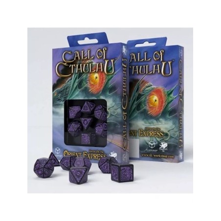 DADOS HORROR ON THE ORIENT EXPRESS (7 UNIDADES) - CALL OF CTHULHU - Q WORKSHOP