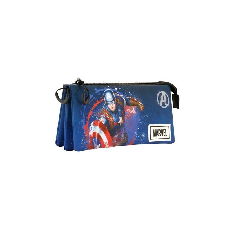 ESTUCHE TRIPLE MARVEL CAPITAN AMERICA