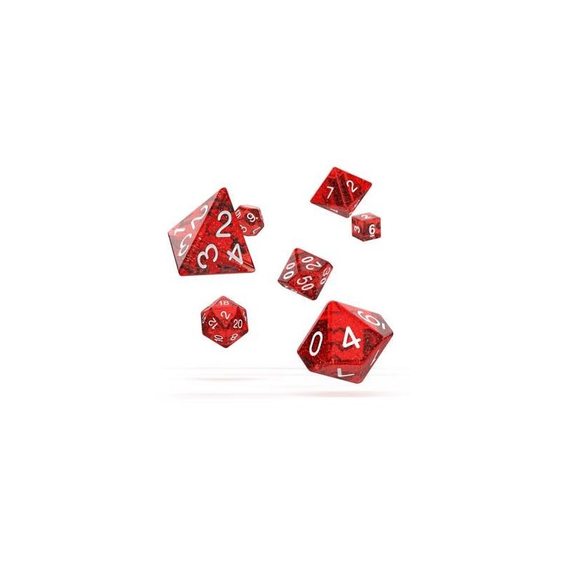 DADOS OAKIE DOAKIE DICE DADOS RPG-SET SPECKLED - ROJO