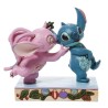DISNEY TRADITIONS ANGEL Y STITCH MISTLETOE