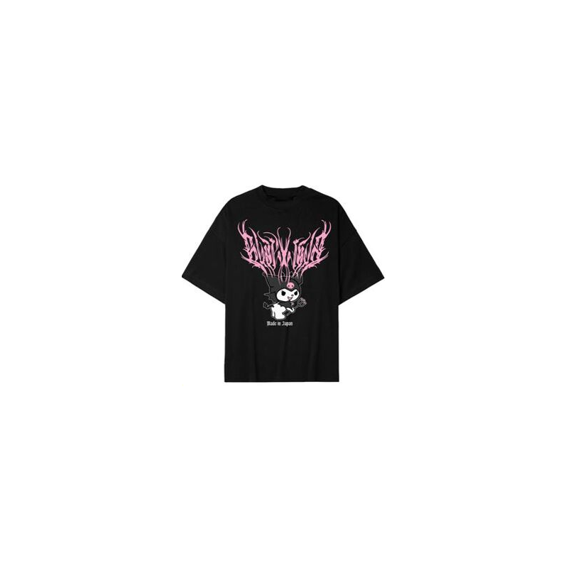 CAMISETA PINKSKULL KUROMI MADE IN JAPAN M/C NEGRA