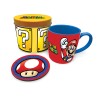 TAZA SUPER MARIO LET'S GO SET DE REGALO TAZA + POSAVASOS Y CAJA METALICA