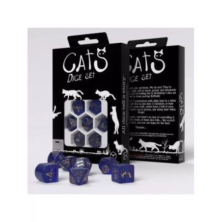 DADOS DE GATOS - MEOWSTER (7 UNIDADES) - Q WORKSHOP